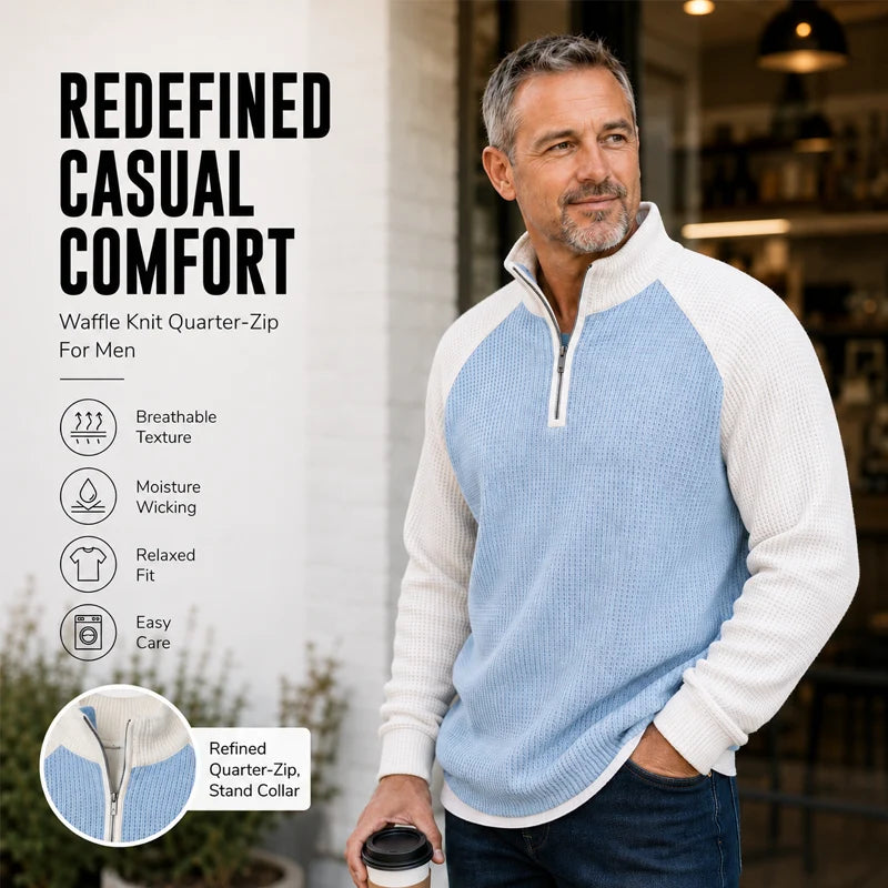 Men's Textured Quarter Zip Top