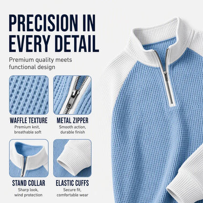 Men's Textured Quarter Zip Top