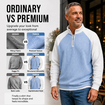 Men's Textured Quarter Zip Top