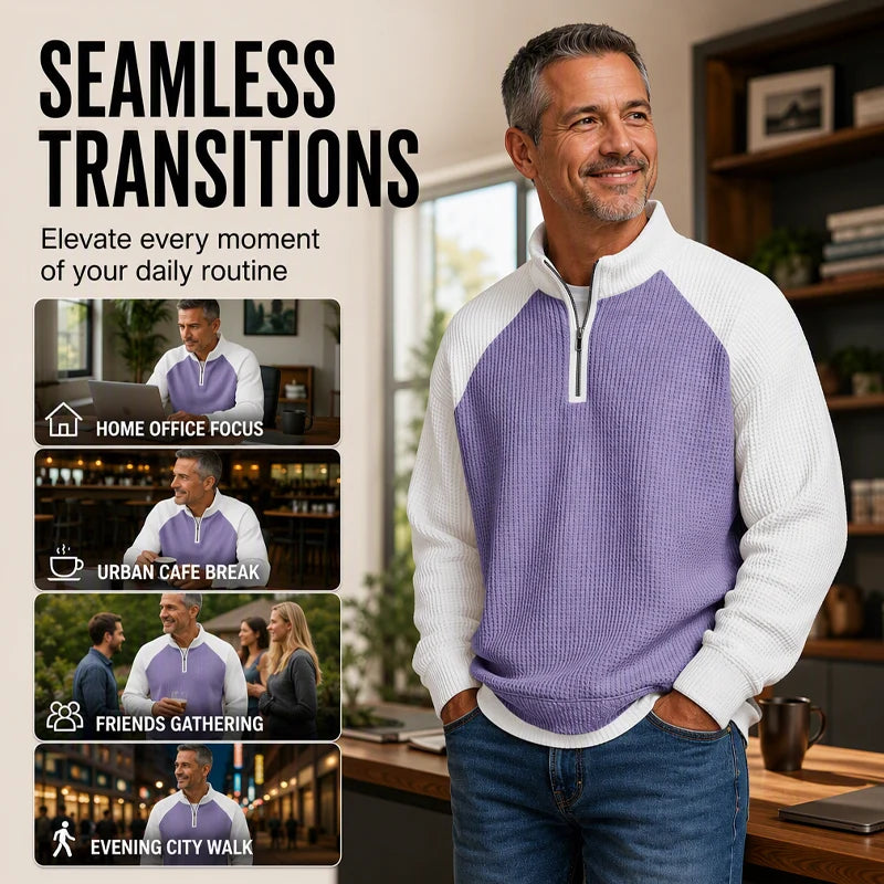 Men's Textured Quarter Zip Top