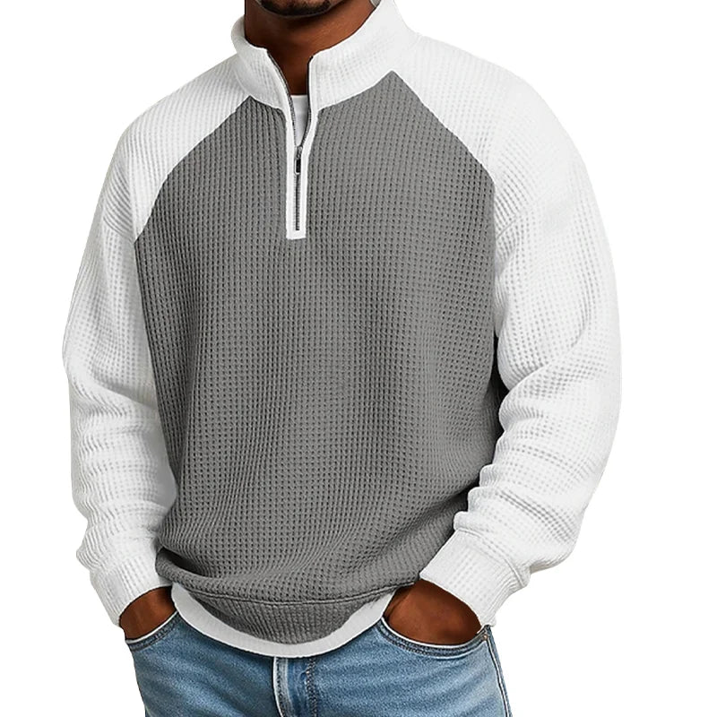 Men's Textured Quarter Zip Top