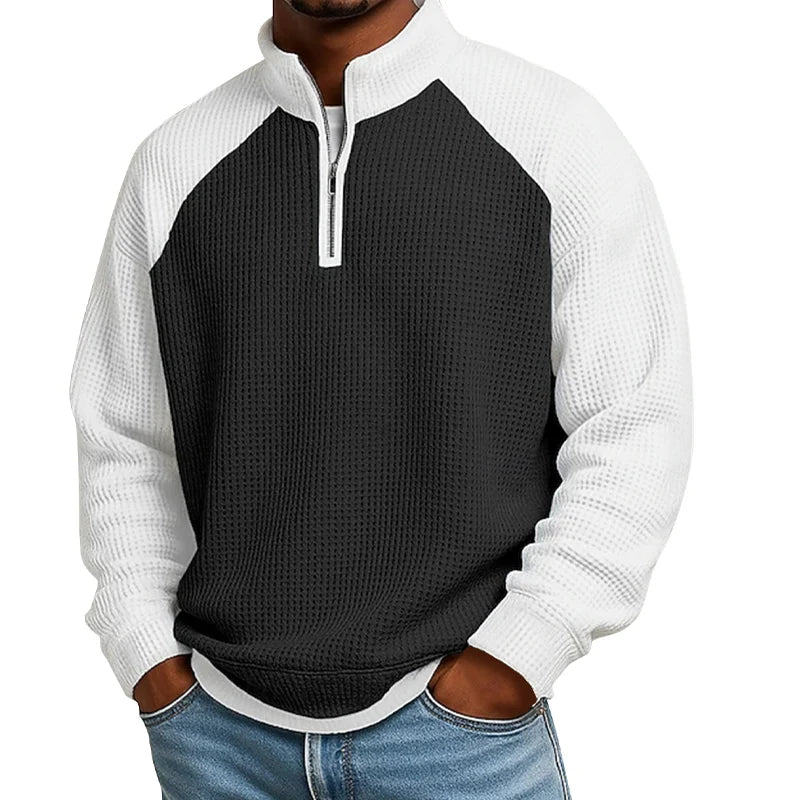 Men's Textured Quarter Zip Top
