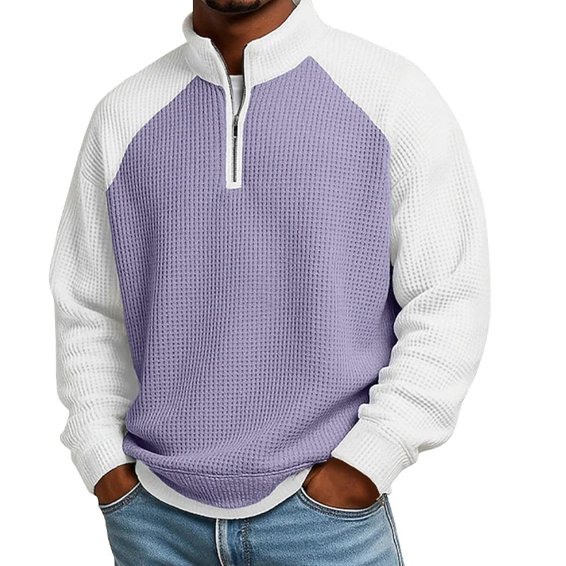 Men's Textured Quarter Zip Top