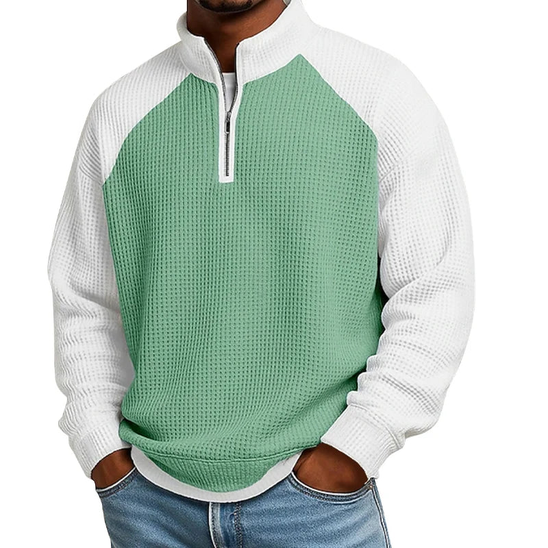 Men's Textured Quarter Zip Top