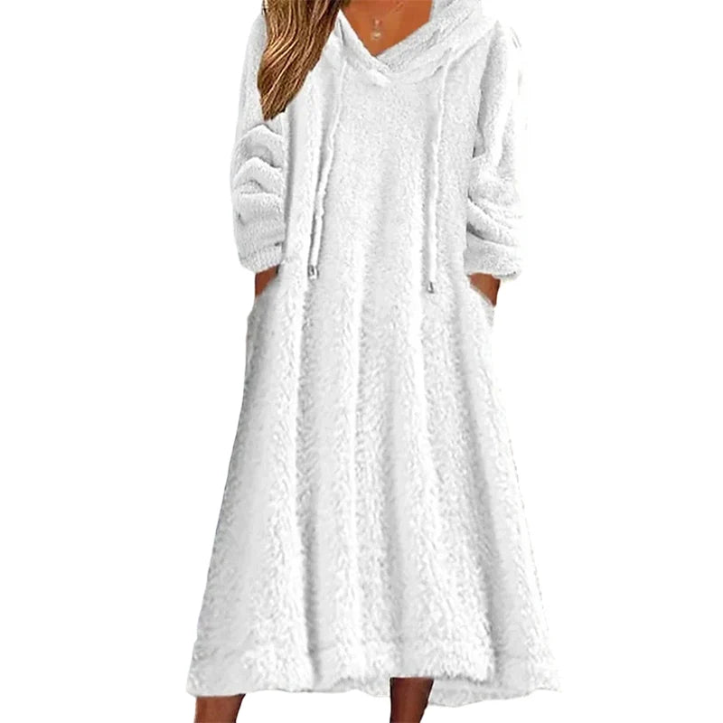 Women's Plush Hooded Lounge Dress