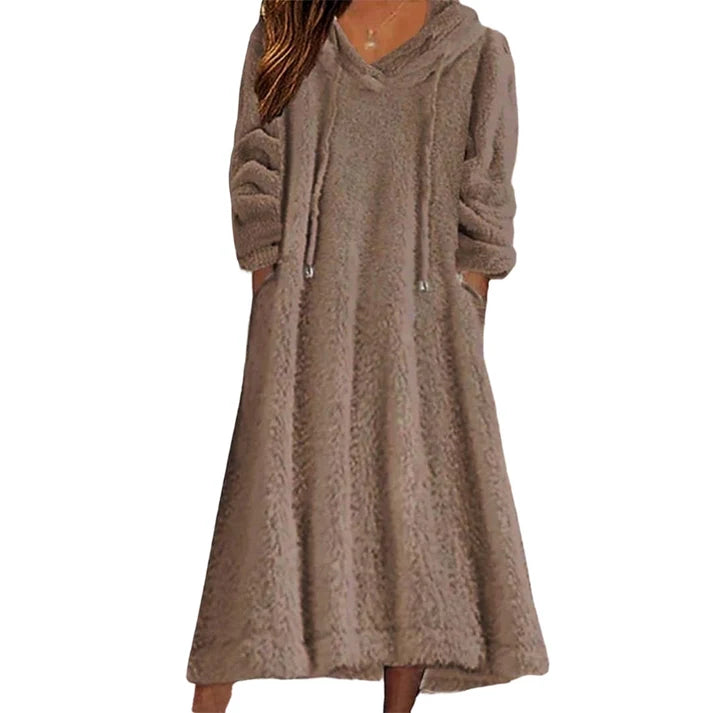 Women's Plush Hooded Lounge Dress