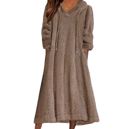 Women's Plush Hooded Lounge Dress