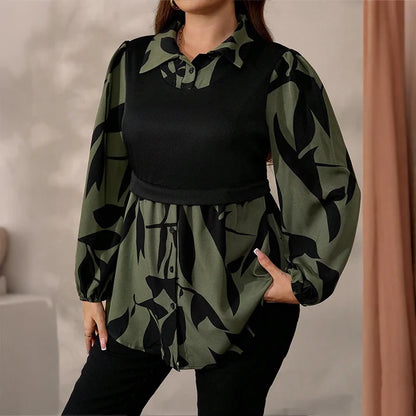 Women's Floral Layered Look Shirt
