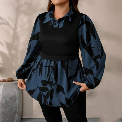 Women's Floral Layered Look Shirt