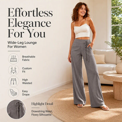 Women's Striped Wide Leg Trousers