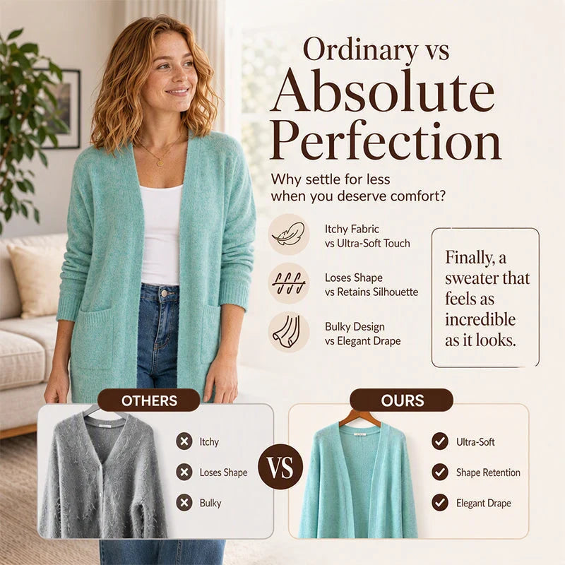 Women's Textured Open Front Cardigan