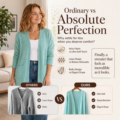 Women's Textured Open Front Cardigan