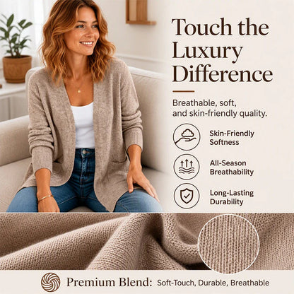 Women's Textured Open Front Cardigan
