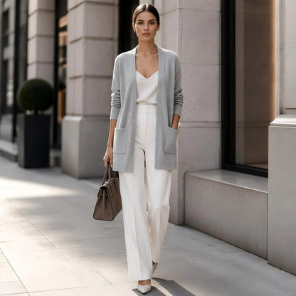 Women's Textured Open Front Cardigan
