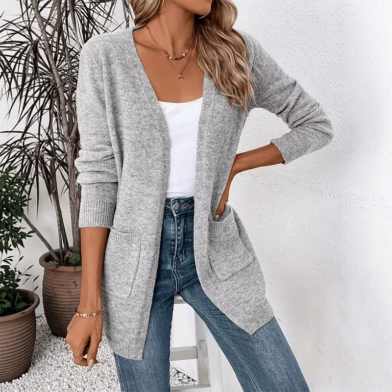 Women's Textured Open Front Cardigan