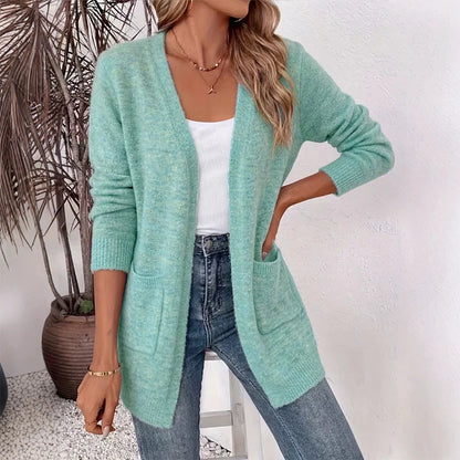 Women's Textured Open Front Cardigan