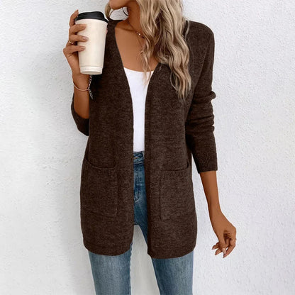Women's Textured Open Front Cardigan