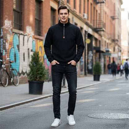 Men's Fleece-Lined Quarter-Zip Sweatshirt
