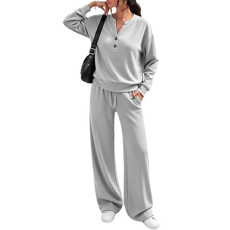 Women's Relaxed Top & Wide Leg Trouser Set