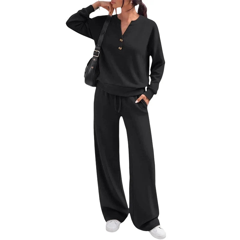 Women's Relaxed Top & Wide Leg Trouser Set