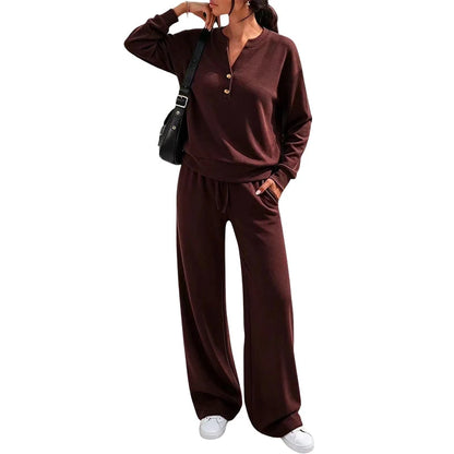 Women's Relaxed Top & Wide Leg Trouser Set