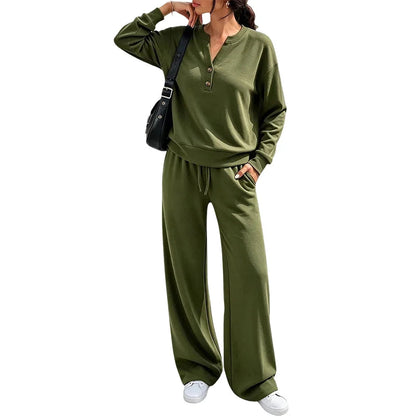Women's Relaxed Top & Wide Leg Trouser Set
