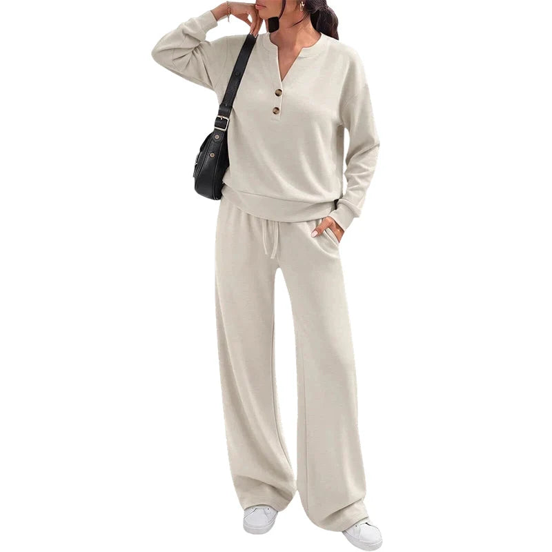 Women's Relaxed Top & Wide Leg Trouser Set