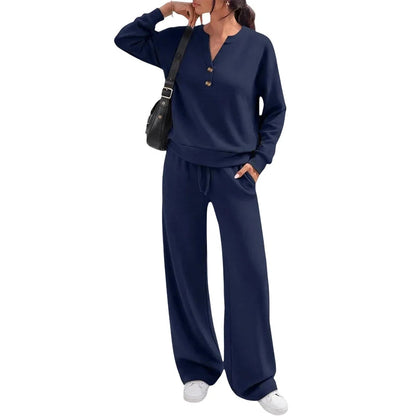 Women's Relaxed Top & Wide Leg Trouser Set