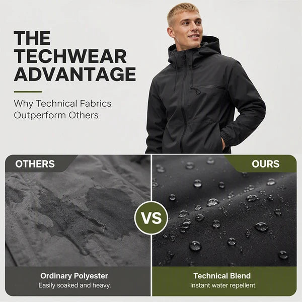 Men's Oversized Waterproof Hooded Jacket