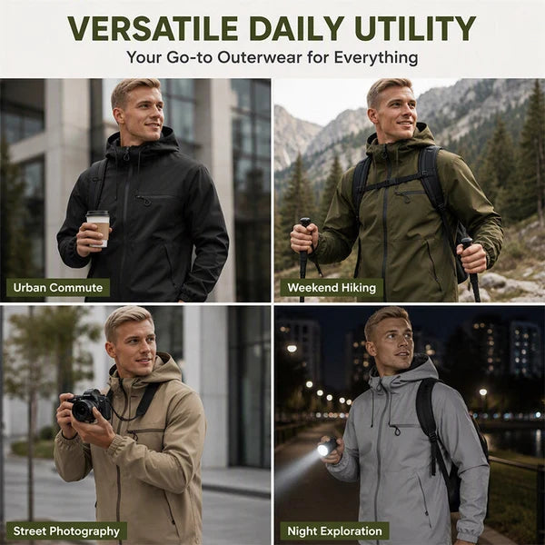 Men's Oversized Waterproof Hooded Jacket