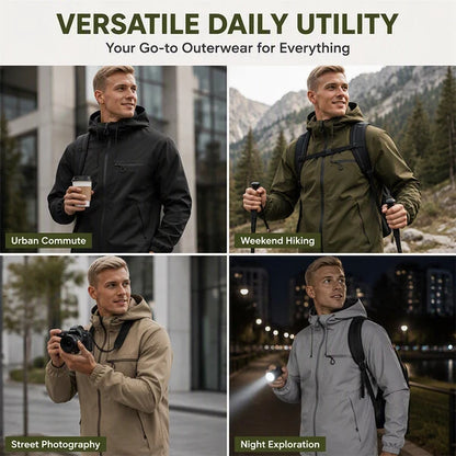 Men's Oversized Waterproof Hooded Jacket