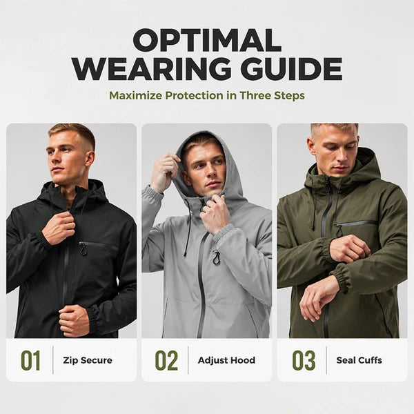 Men's Oversized Waterproof Hooded Jacket
