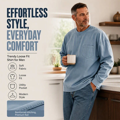 Men's Relaxed Long Sleeve Crew Neck Top