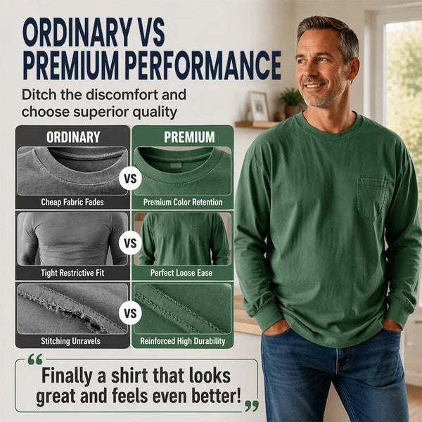Men's Relaxed Long Sleeve Crew Neck Top
