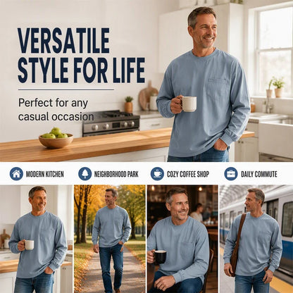 Men's Relaxed Long Sleeve Crew Neck Top