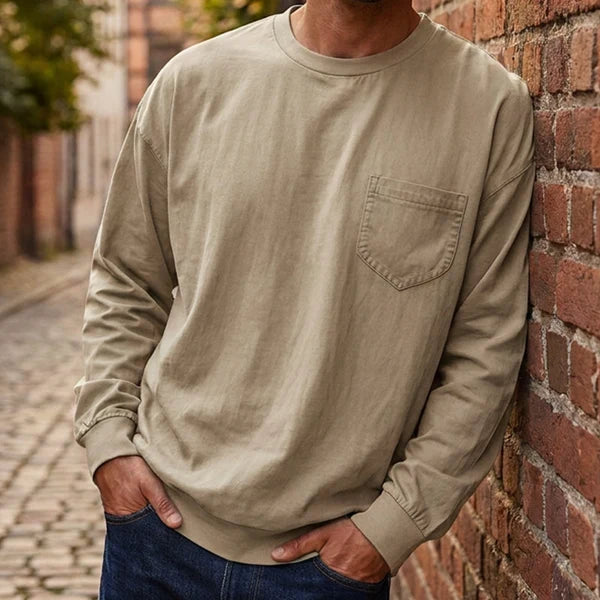 Men's Relaxed Long Sleeve Crew Neck Top