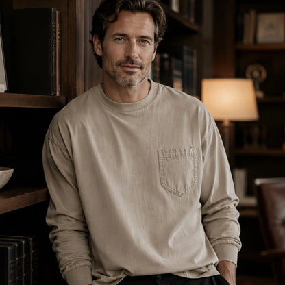 Men's Relaxed Long Sleeve Crew Neck Top