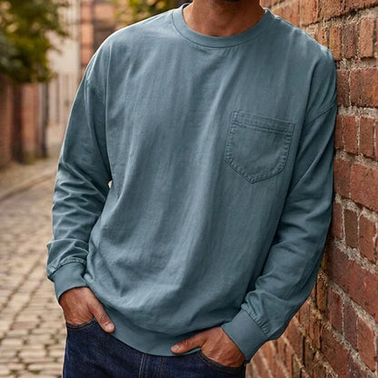 Men's Relaxed Long Sleeve Crew Neck Top