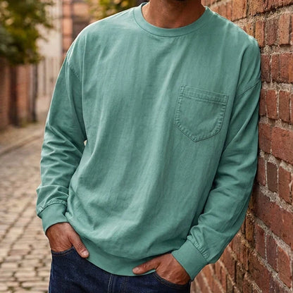 Men's Relaxed Long Sleeve Crew Neck Top