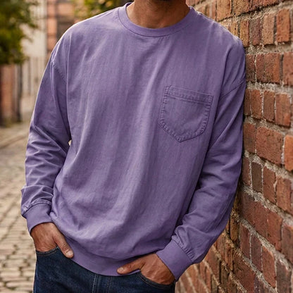 Men's Relaxed Long Sleeve Crew Neck Top