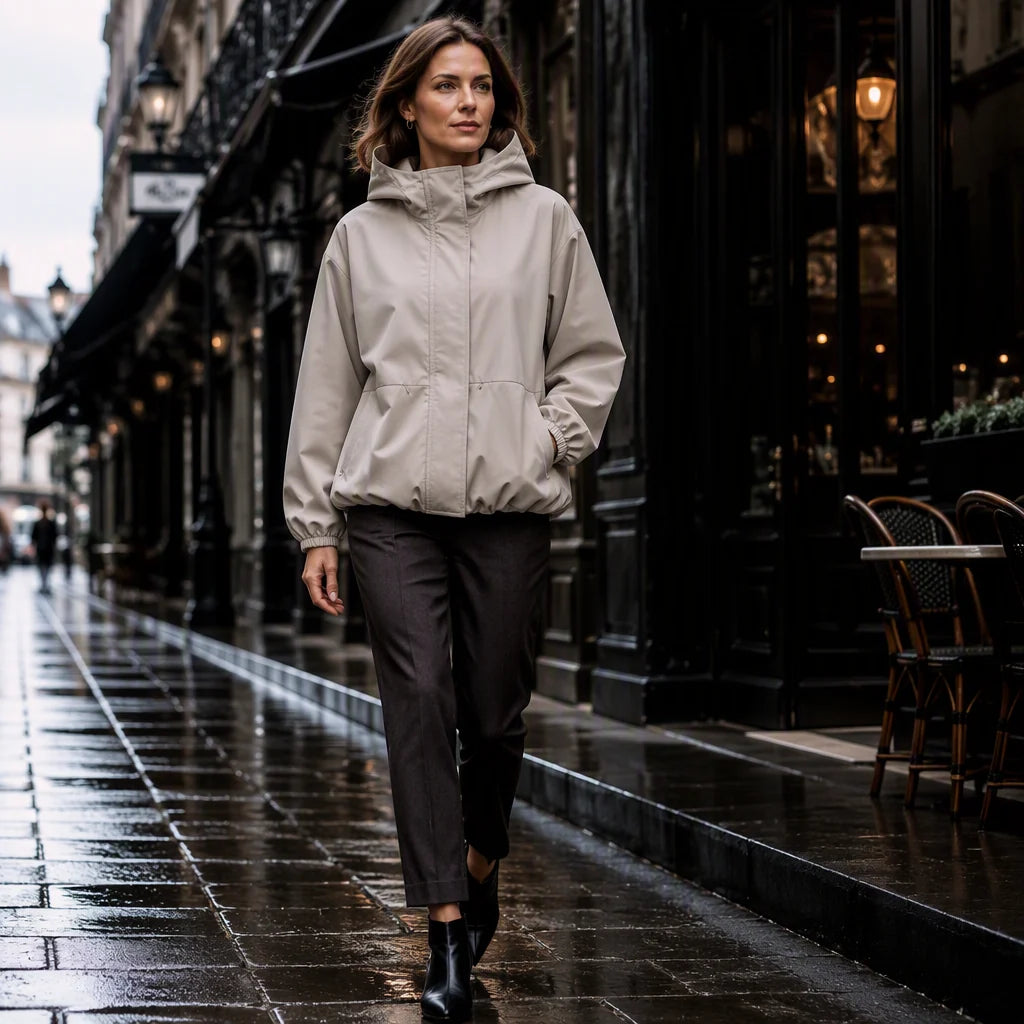 Women's Bubble Hem Hooded Jacket