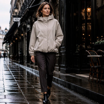 Women's Bubble Hem Hooded Jacket