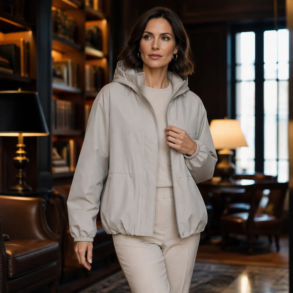 Women's Bubble Hem Hooded Jacket