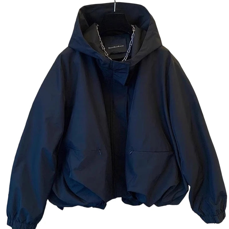 Women's Bubble Hem Hooded Jacket