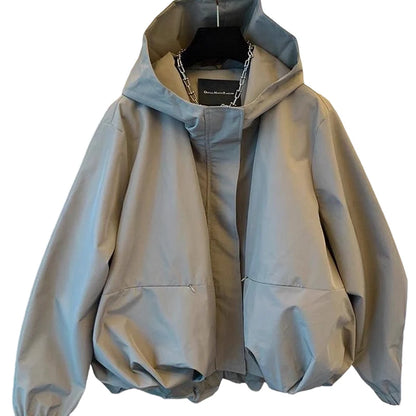 Women's Bubble Hem Hooded Jacket
