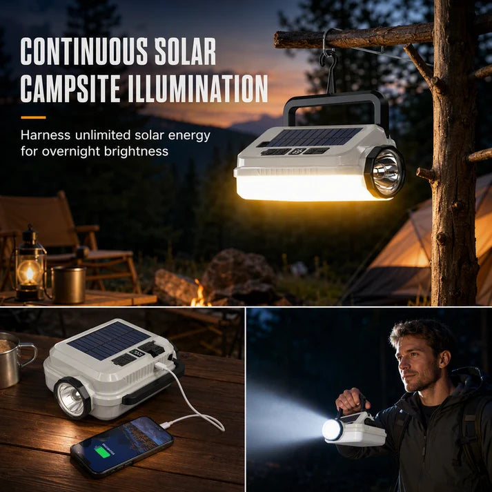 Solar Camping Lantern with Power Bank
