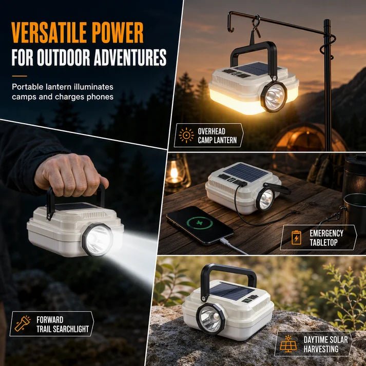 Solar Camping Lantern with Power Bank
