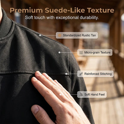 Men's Textured Zip-Up Bomber Jacket