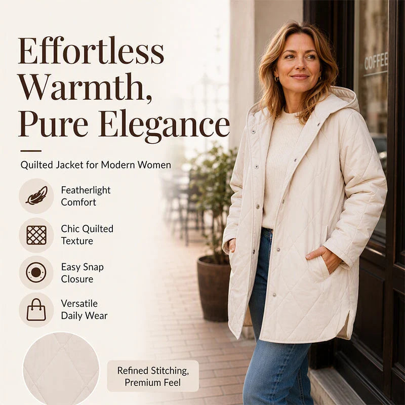 Women's Diamond Quilted Hooded Coat