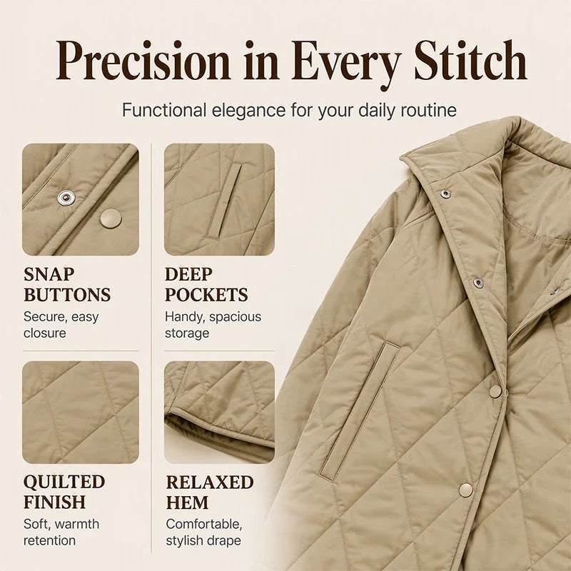 Women's Diamond Quilted Hooded Coat